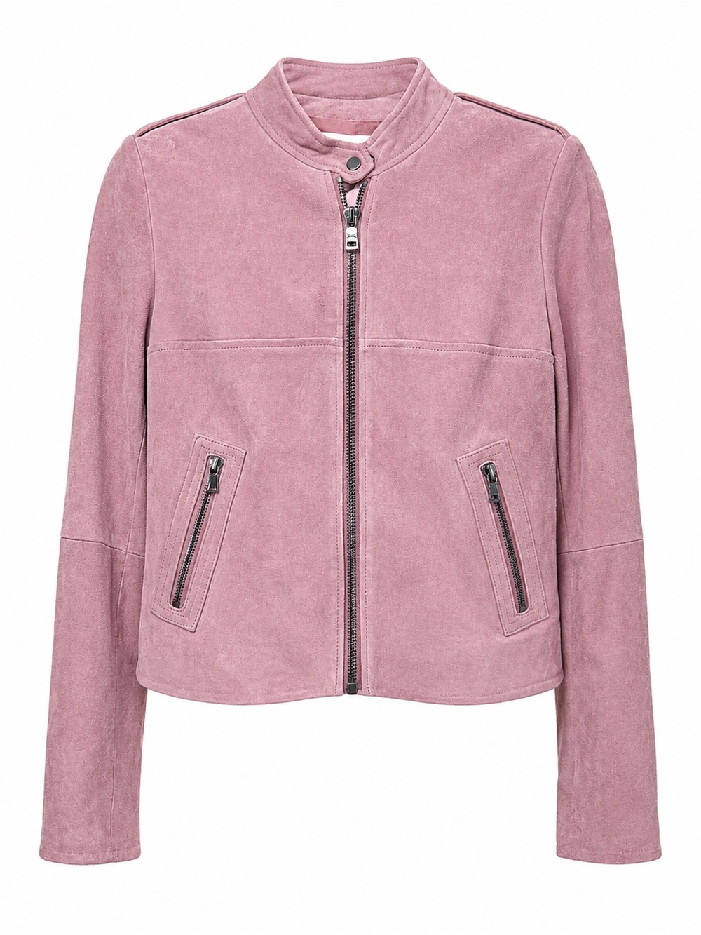 Etcetera Genuine Suede Moto Jacket- Women’s Size 4- Dusty Rose/ Blush Pink